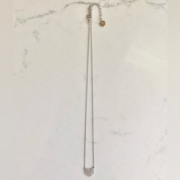 Touchstone Crystal Skip A Beat Heart Necklace - Picture 3 of 3